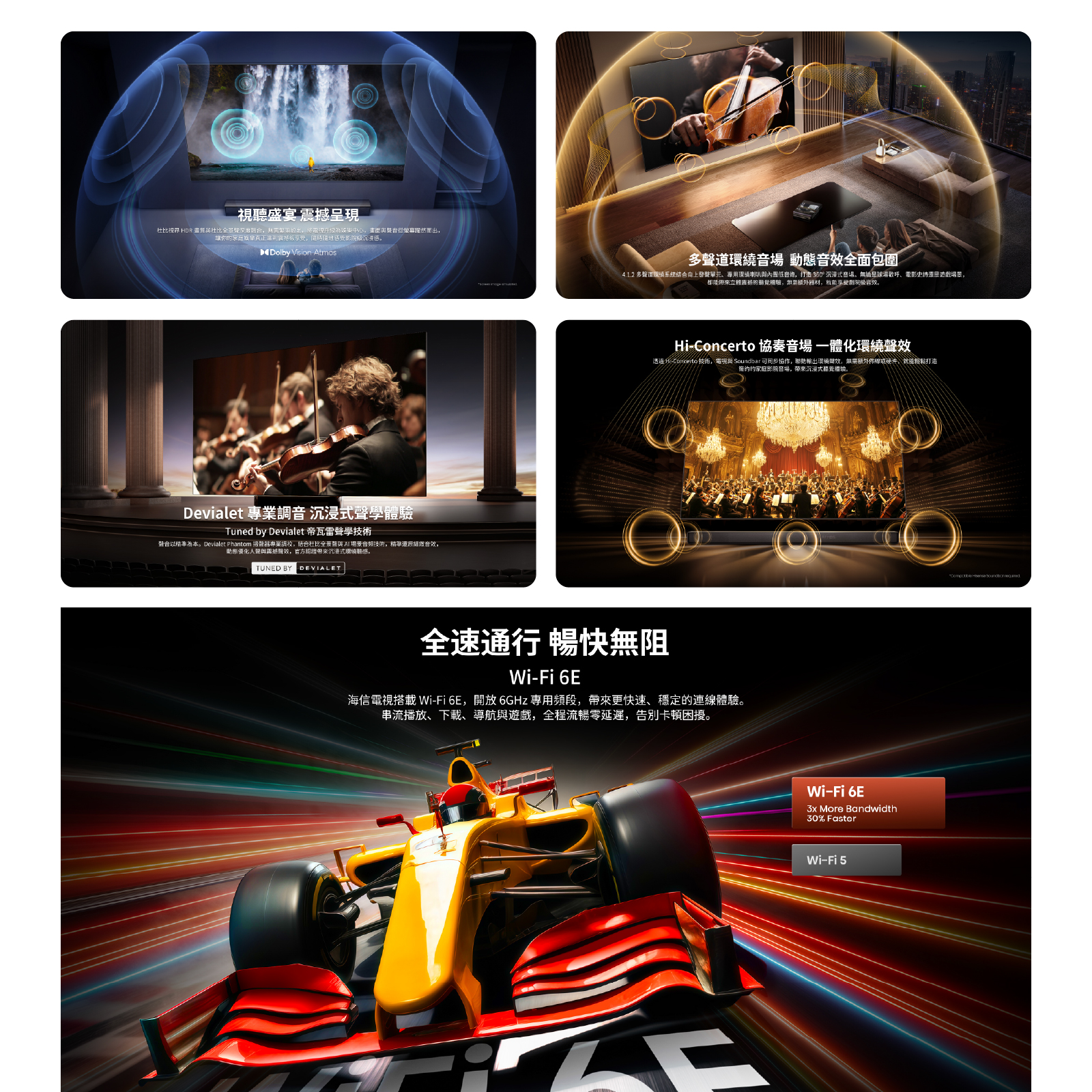 Hisense 海信 UR9S 85吋 Mini-LED 4K 巨幕電視 180Hz高刷 100000+分區 頂級豪宅影院首選 澳門保養
