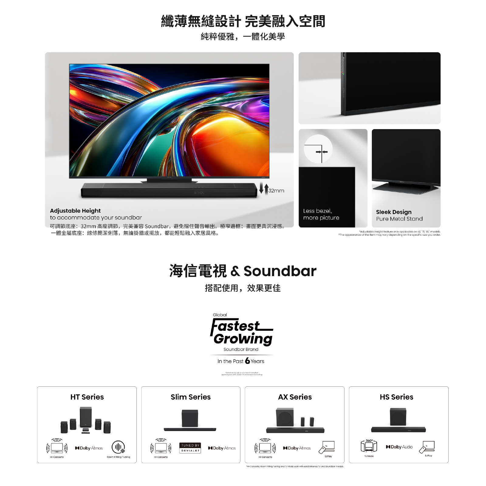 Hisense 海信 UR9S 85吋 Mini-LED 4K 巨幕電視 180Hz高刷 100000+分區 頂級豪宅影院首選 澳門保養