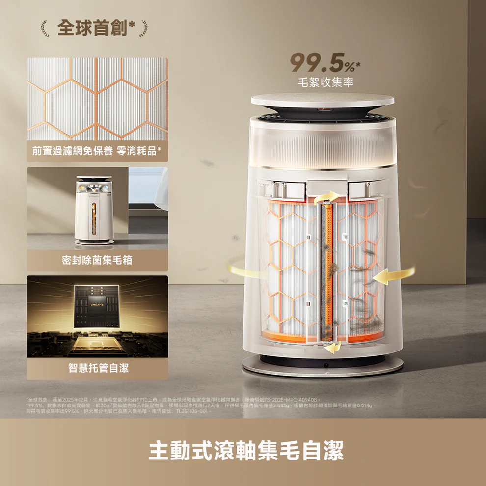 DREAME 追覓 FP10 主動集毛寵物空氣清新機 除毛去味 智能淨化 寵物家電 靜音濾網 高效除醛 澳門保養