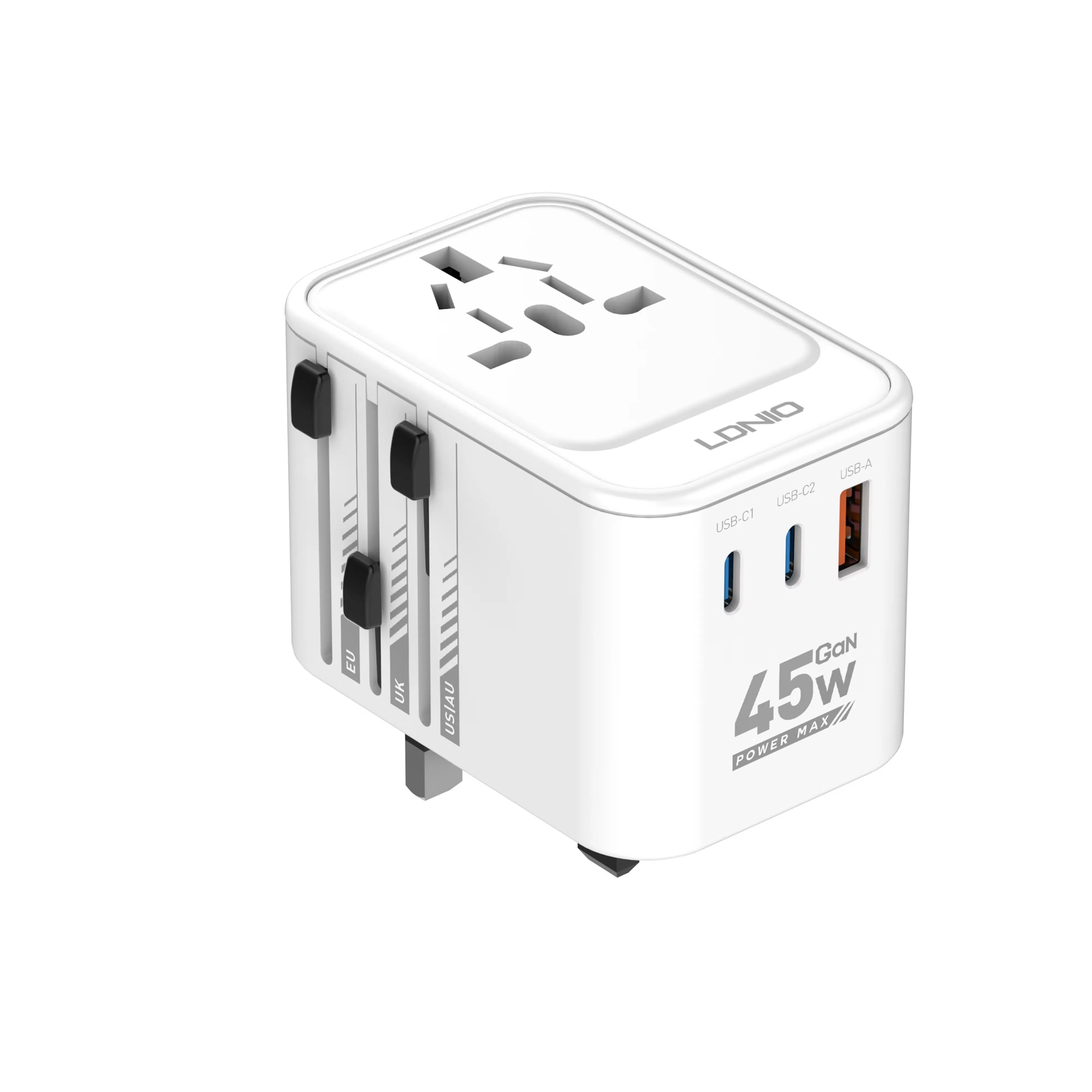 LDNIO 力德諾 全球通用轉換插頭 3口USB 快速充電 手機平板通用 旅遊適配器 阻燃安全材料 澳門保養