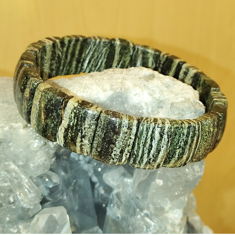 Serpenite Rectangle Flat Bracelet