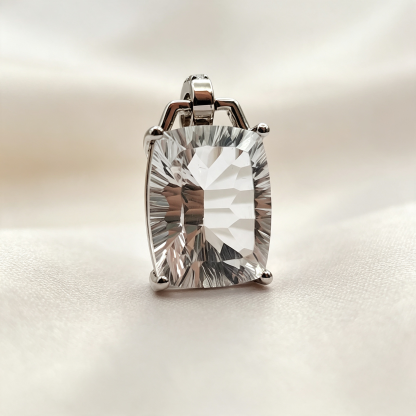 Exquisite Clear Quartz Rectangle Pendant