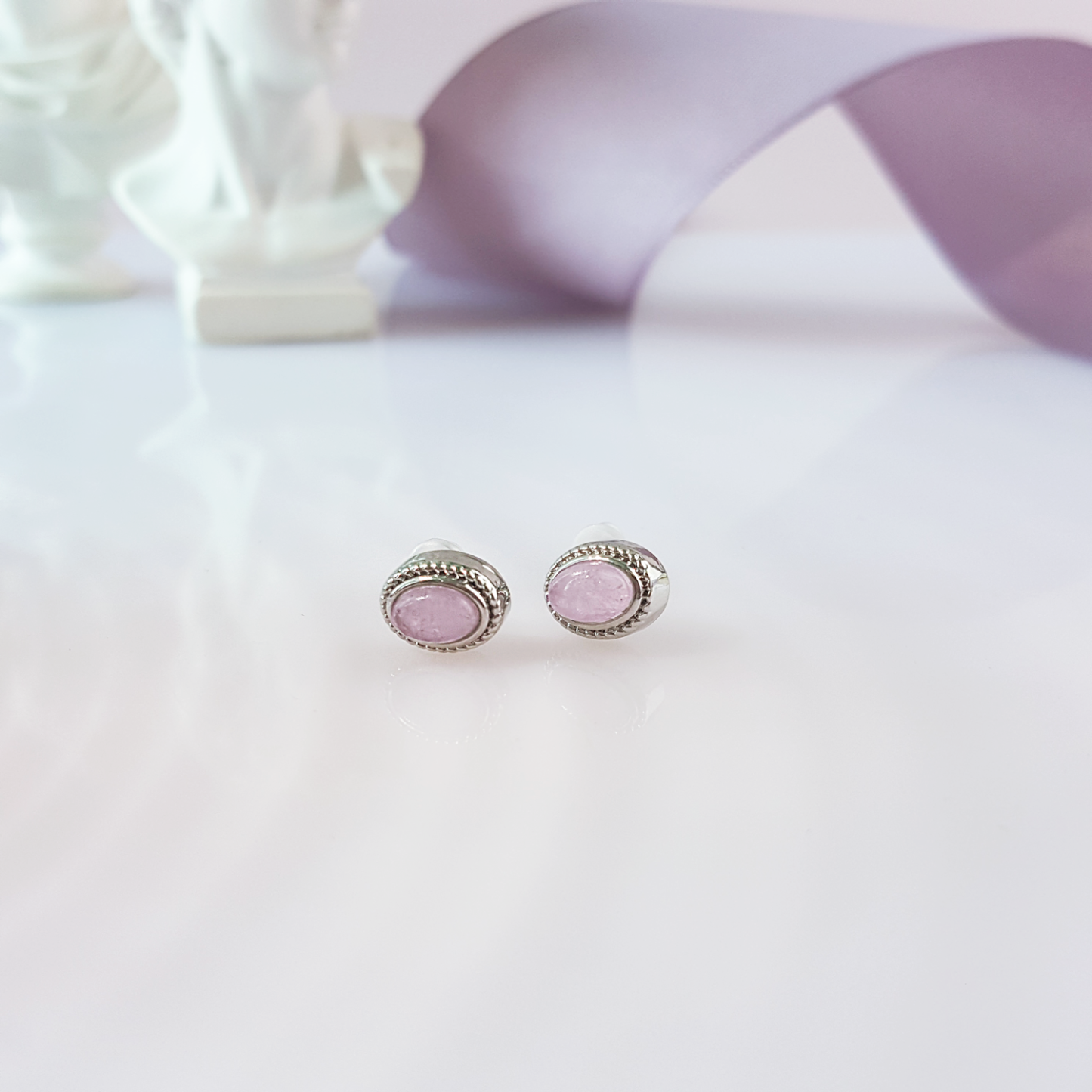 Kunzite Oval Earrings