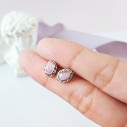 Kunzite Oval Earrings