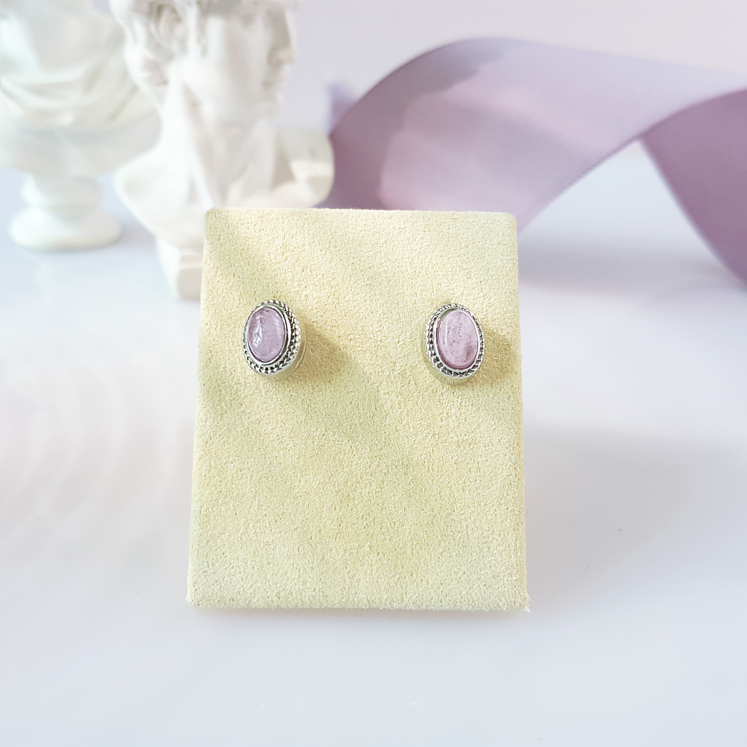 Kunzite Oval Earrings