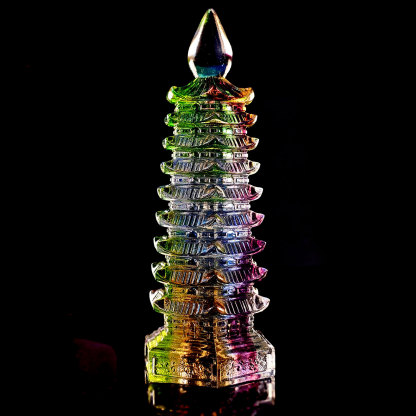 Colour Liu Li Pagoda With Pen