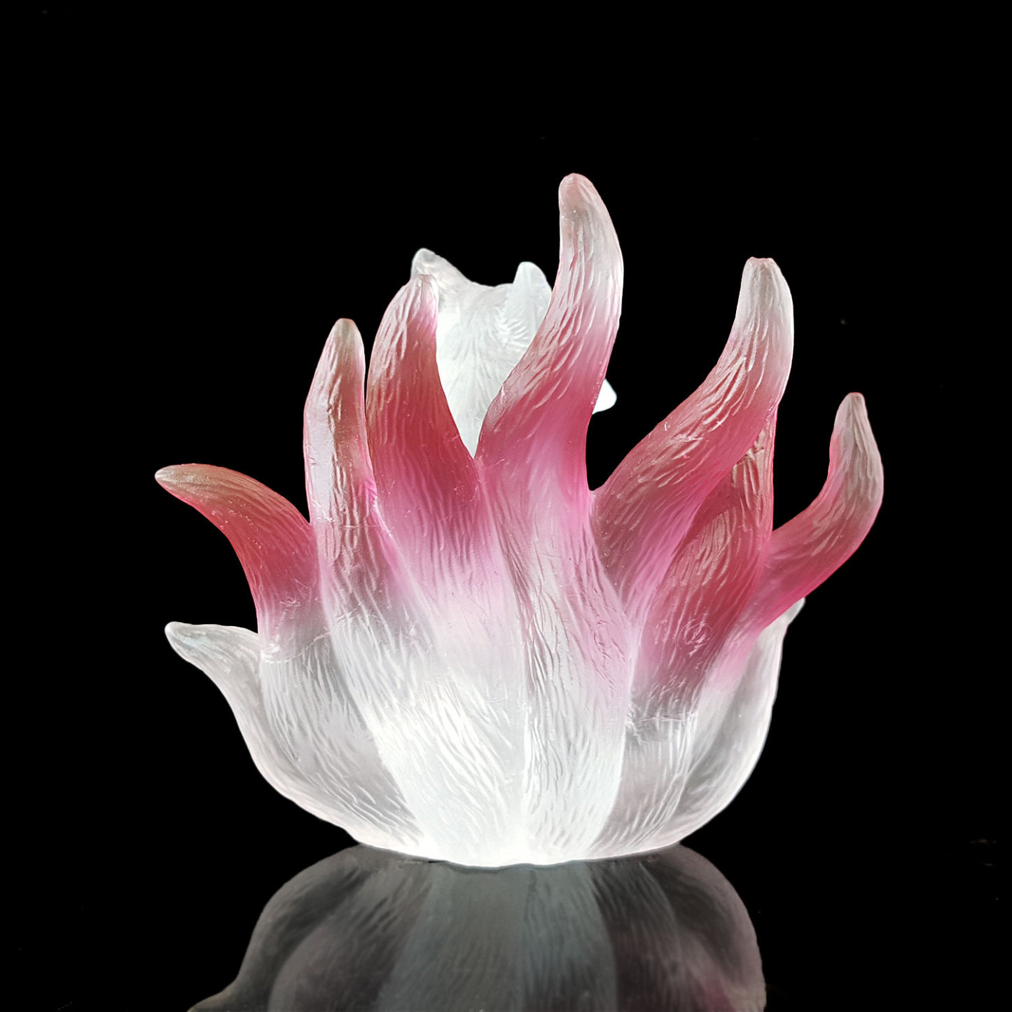 White Liu Li 3D Red Tip Gumiho Decoration