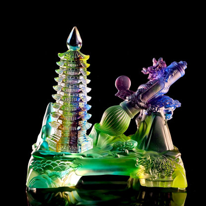 Colour Liu Li Pagoda With Pen