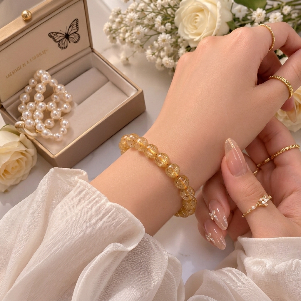 High Grade Gold Rutilated