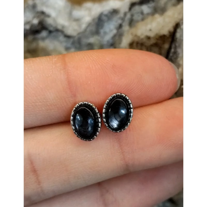 Hypersthene Oval Earring
