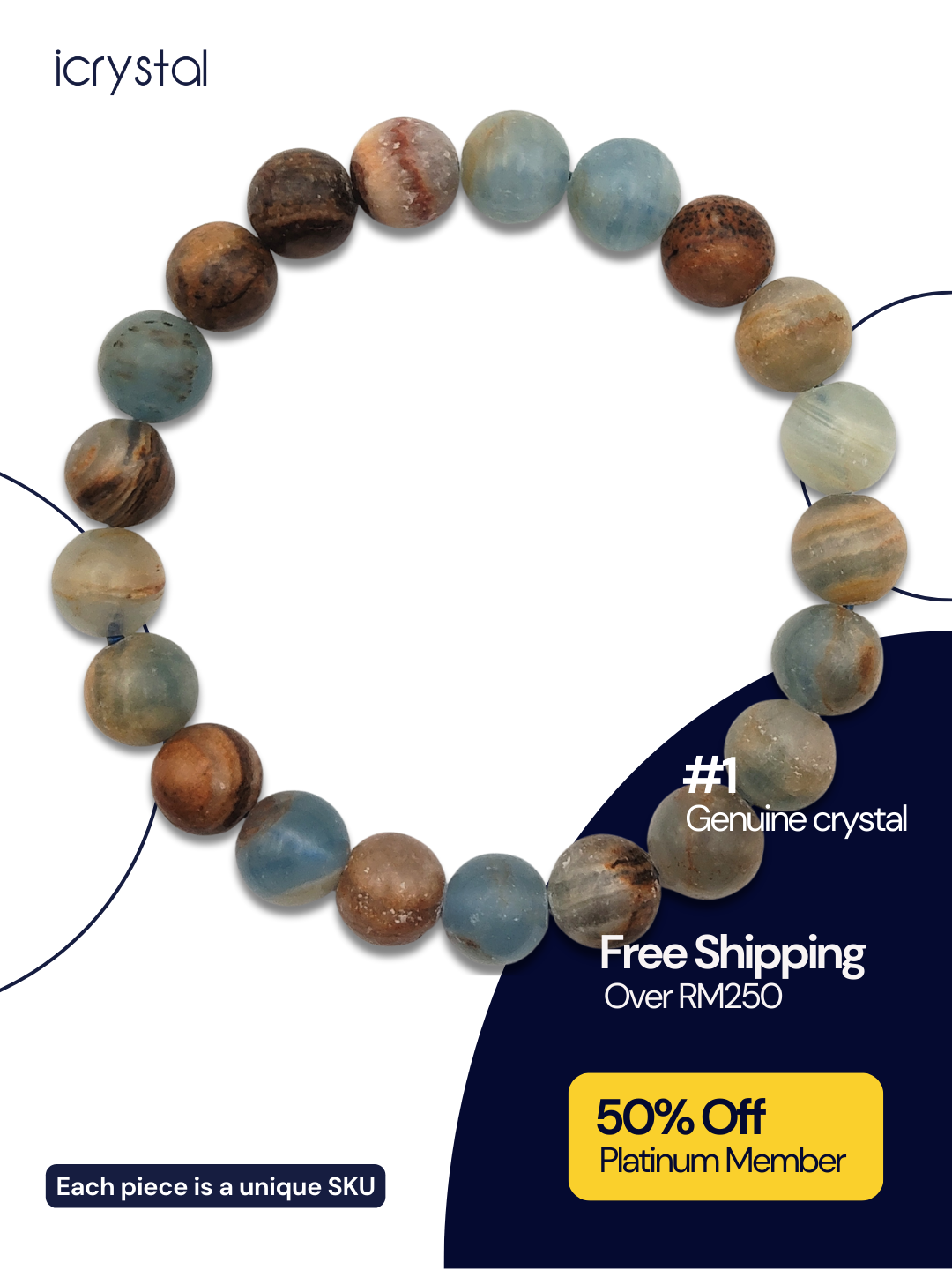 Blue Calcite Bracelet