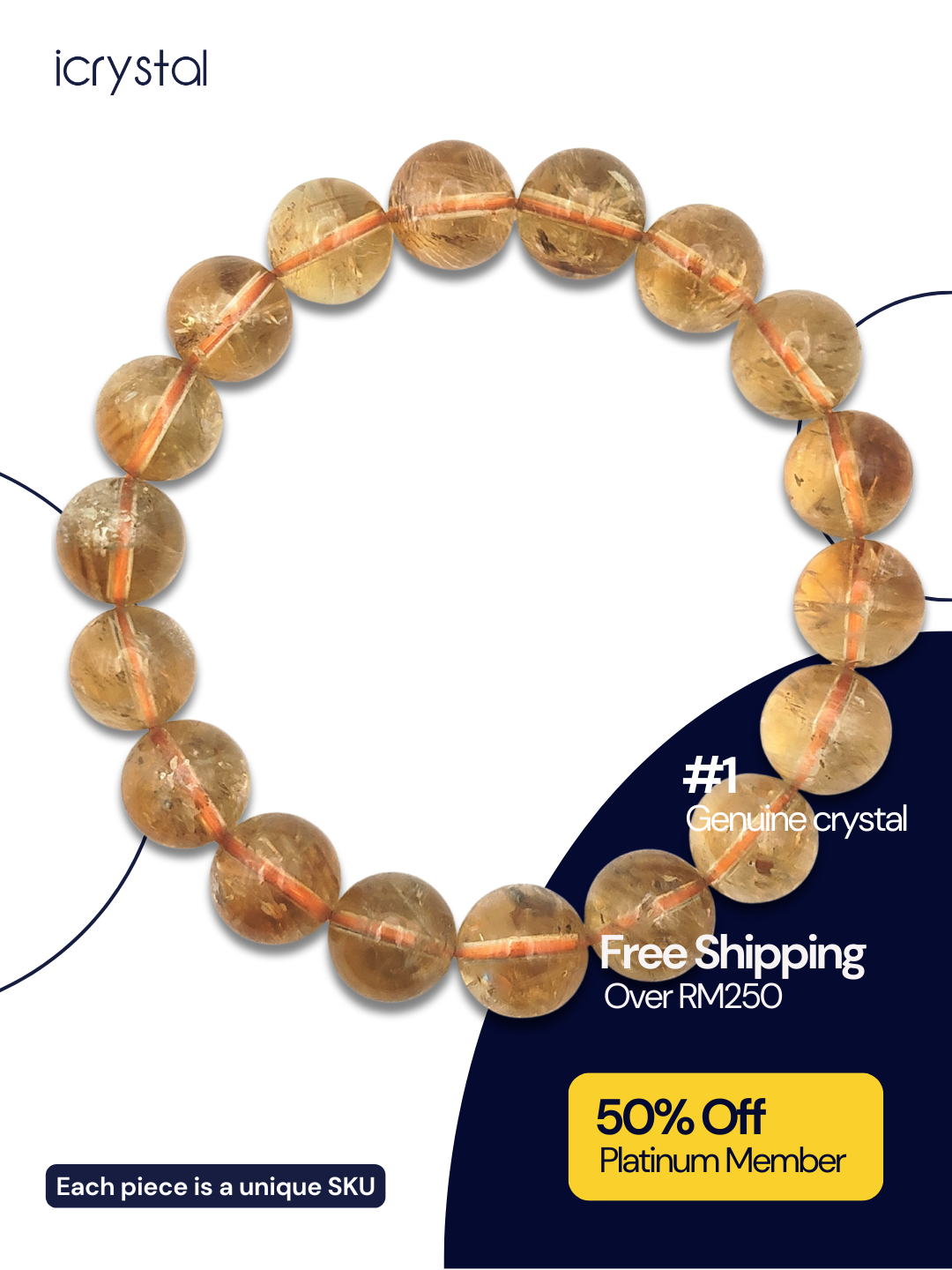 High Grade Citrine Bracelet