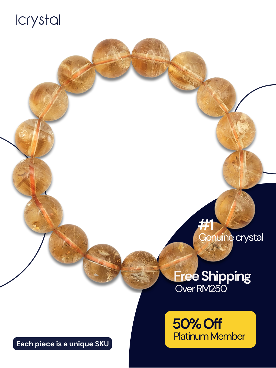 High Grade Citrine Bracelet