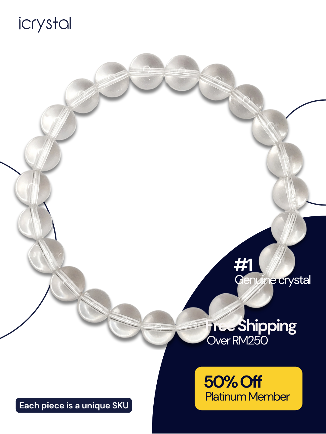 High Grade Clear Quartz Bracelet