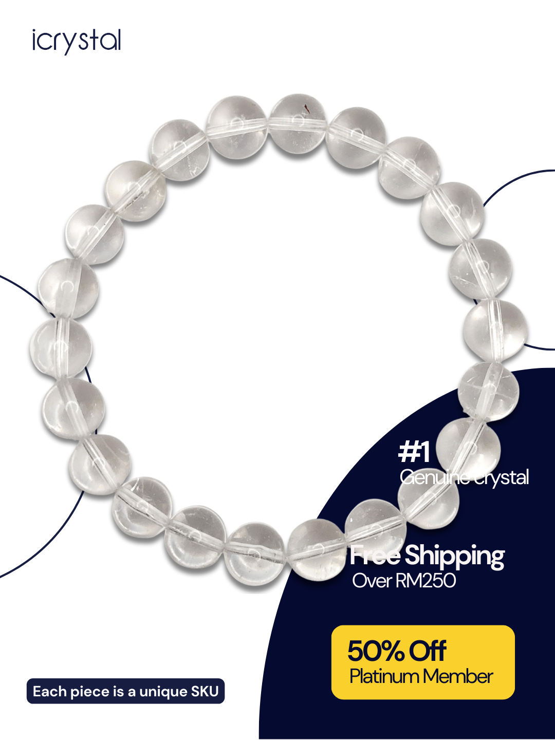 High Grade Clear Quartz Bracelet