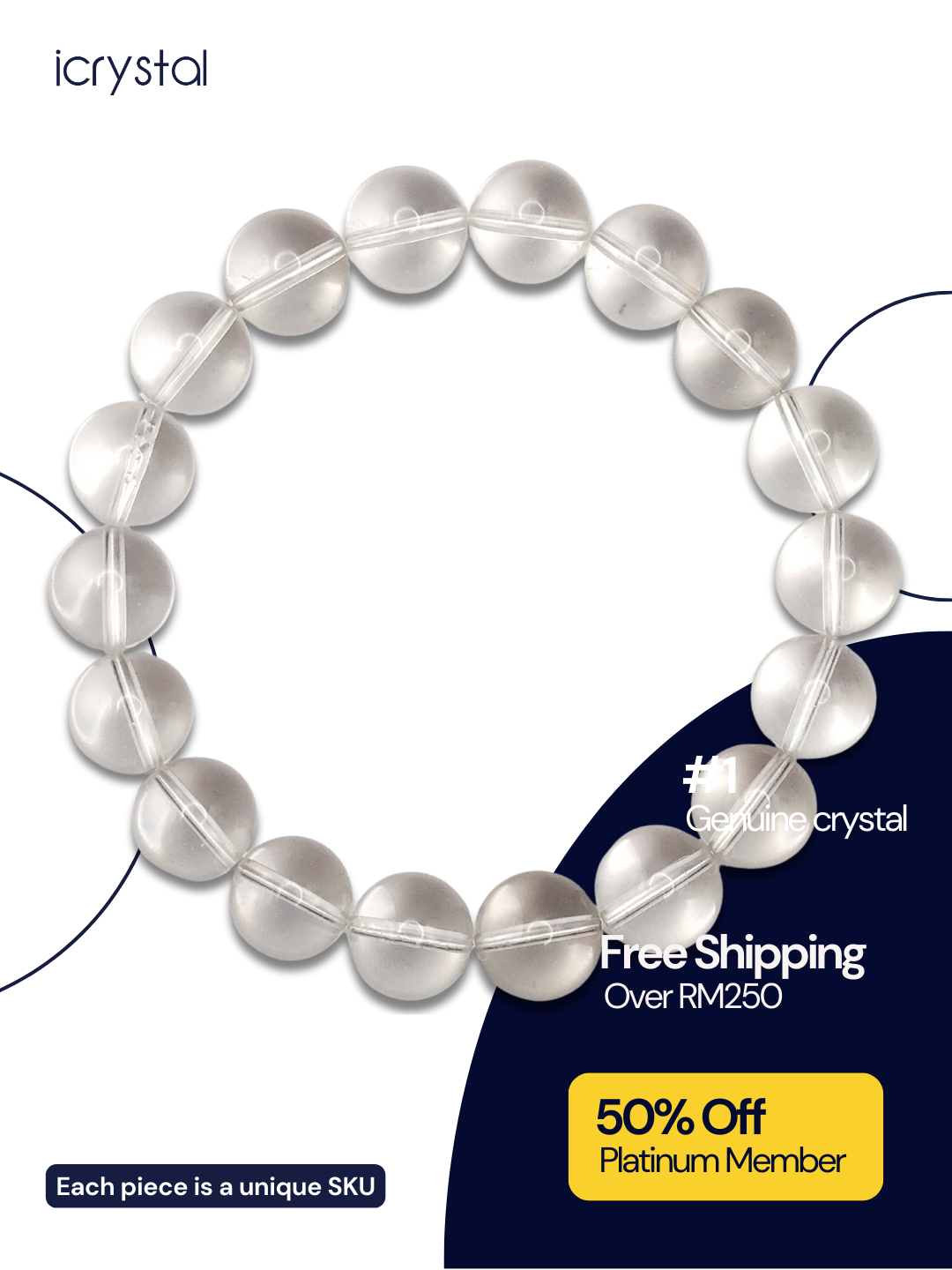 High Grade Clear Quartz Bracelet