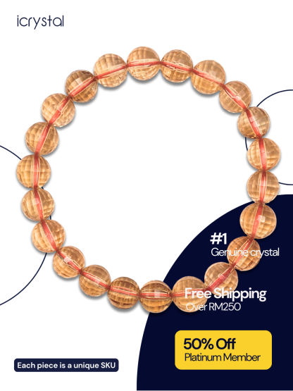 High Grade Citrine Cutting Bracelet