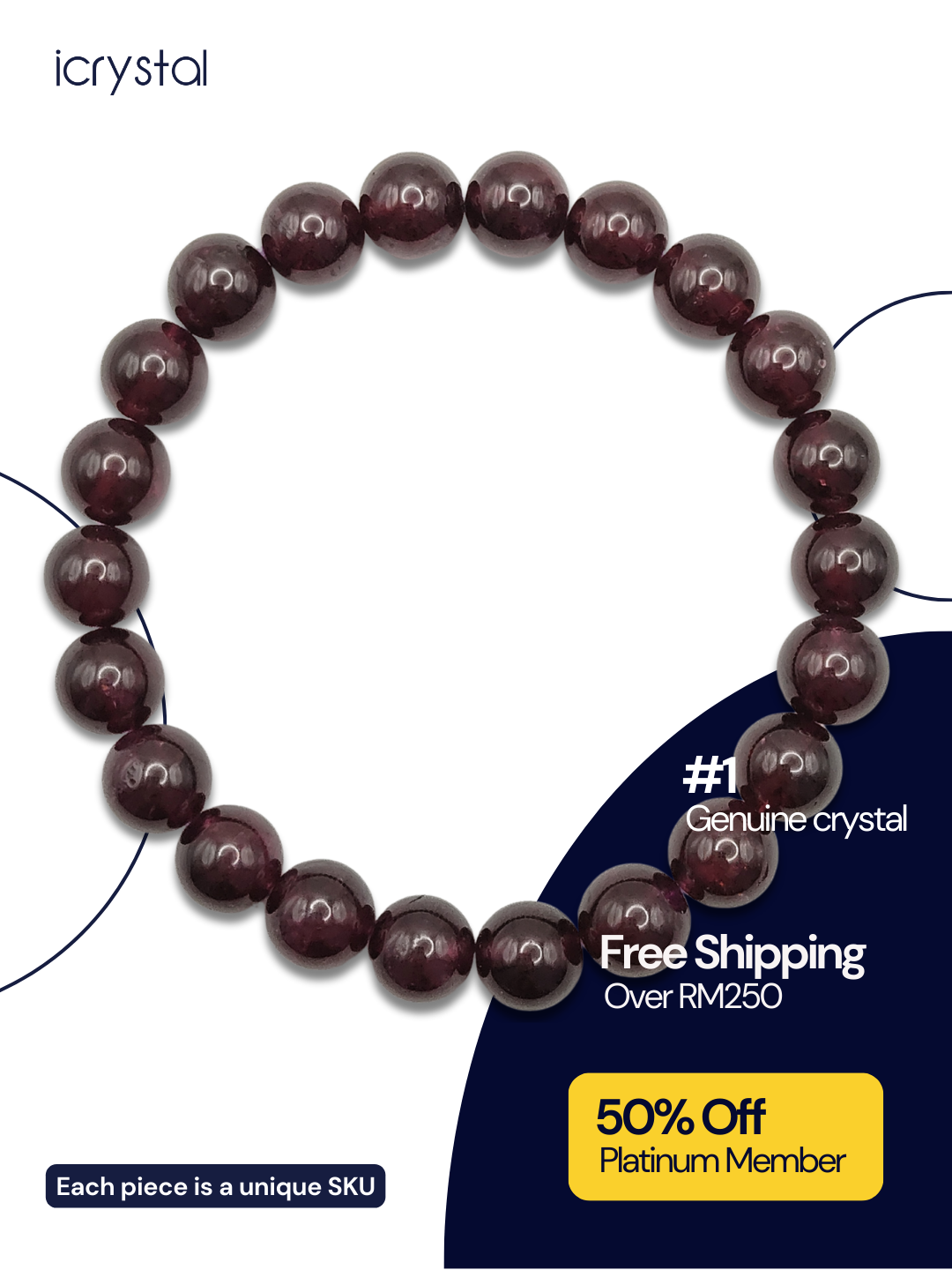 High Grade Starlight Purple Garnet Bracelet