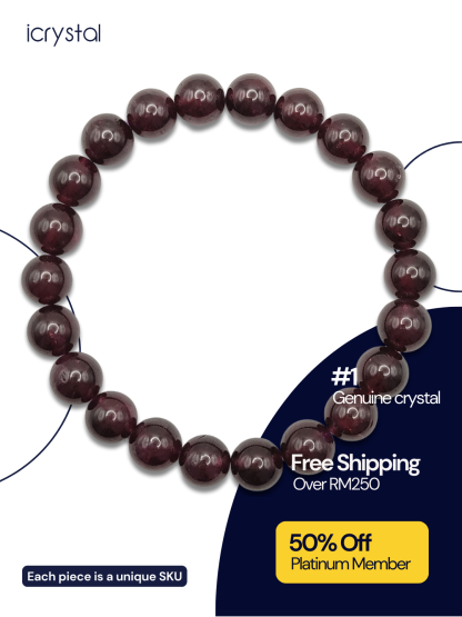 High Grade Starlight Purple Garnet Bracelet