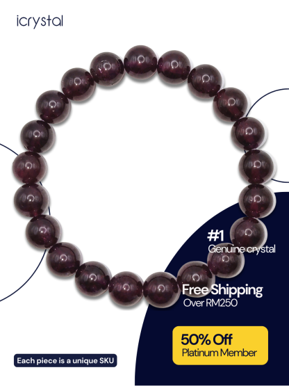 High Grade Starlight Purple Garnet Bracelet