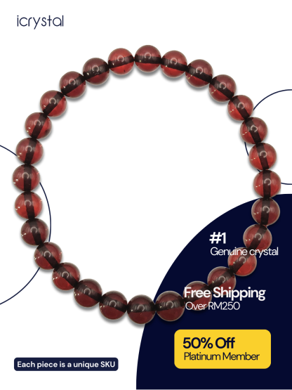 Burmese Blood Amber Bracelet