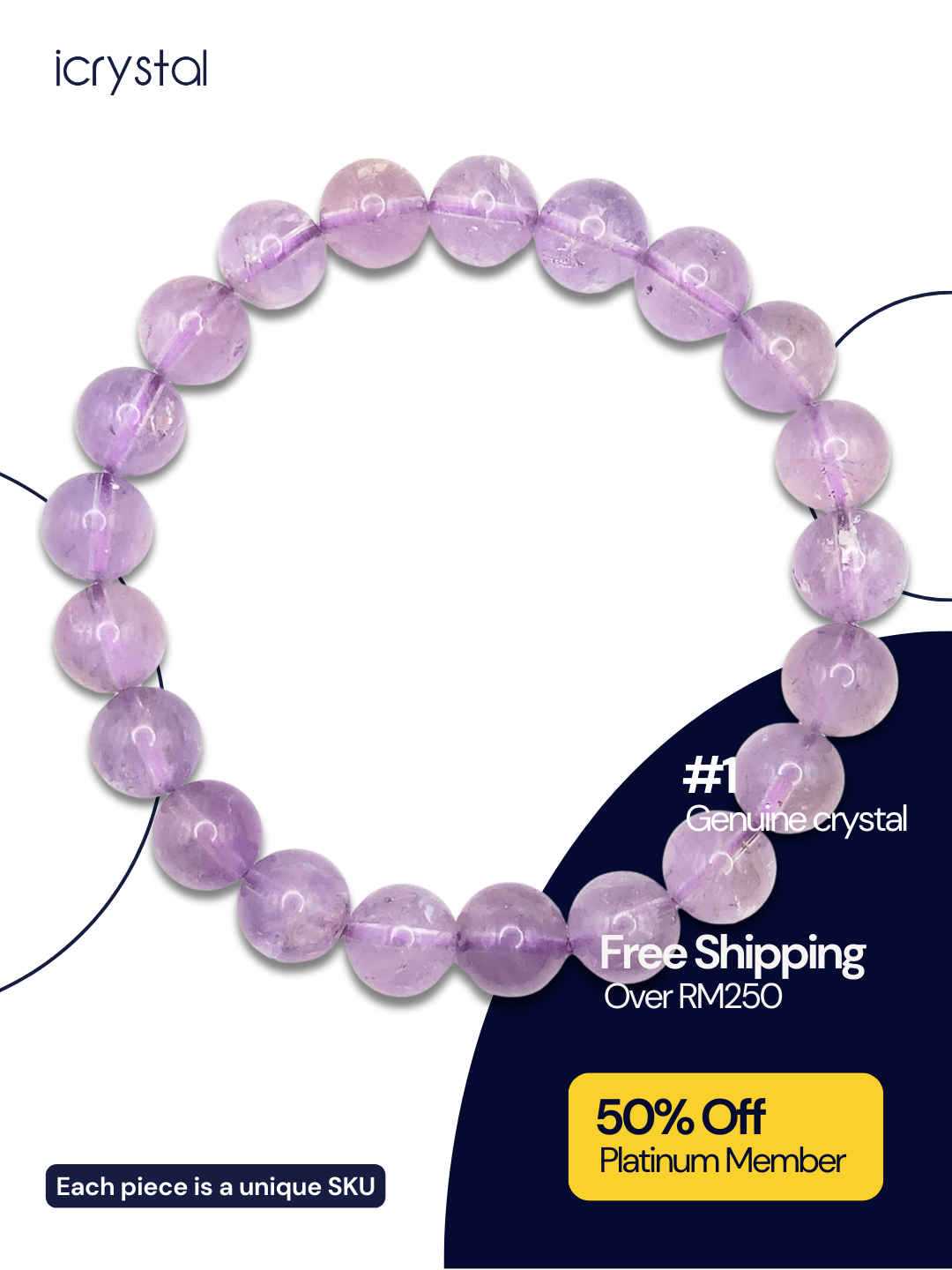 Lavender Amethyst Bracelet