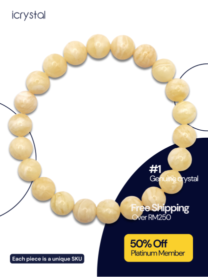 Rusia White Flower Beeswax Drum Bracelet