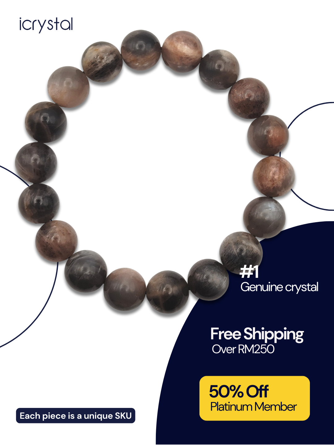 Black Sunstone Bracelet 