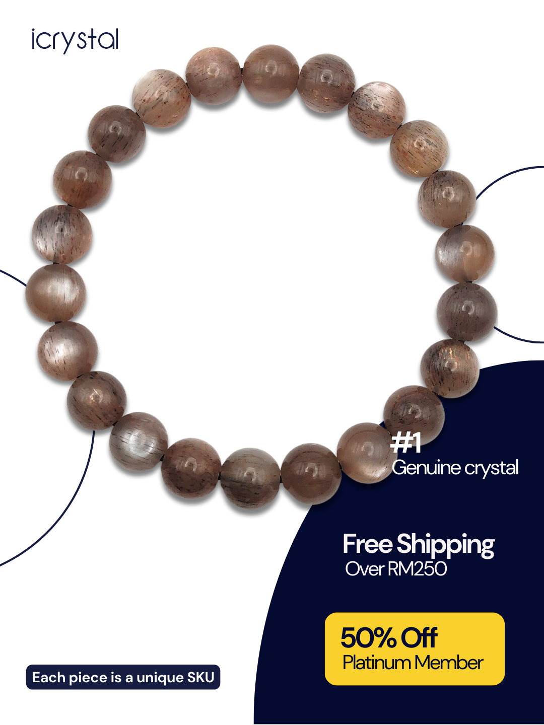 Black Sunstone Bracelet 