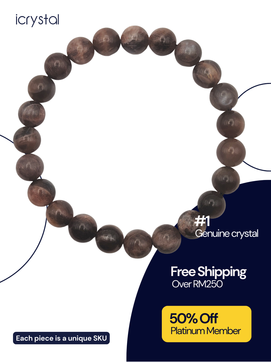 Black Sunstone Bracelet 