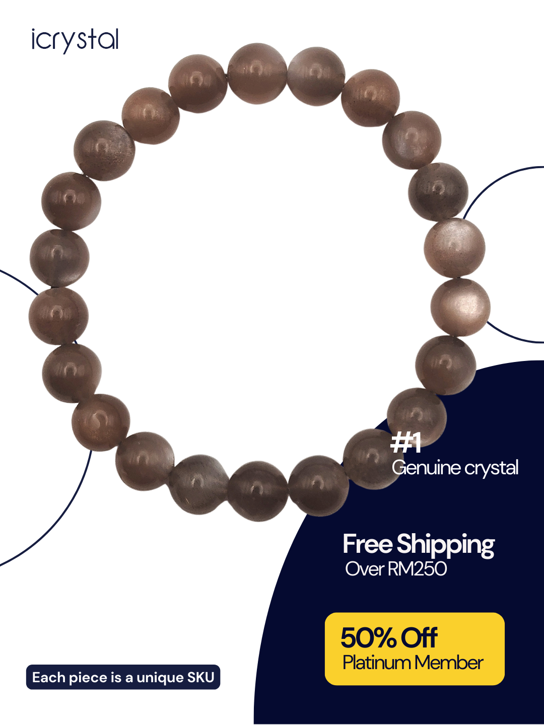 Grey Moonstone Bracelet 