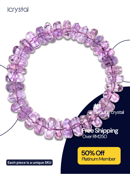 High Grade Bolvia Amethyst Wheel Shape Cuttting Braceet