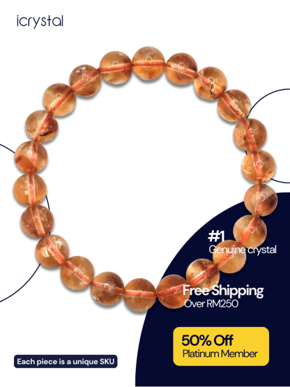 Citrine Pyramid Bracelet