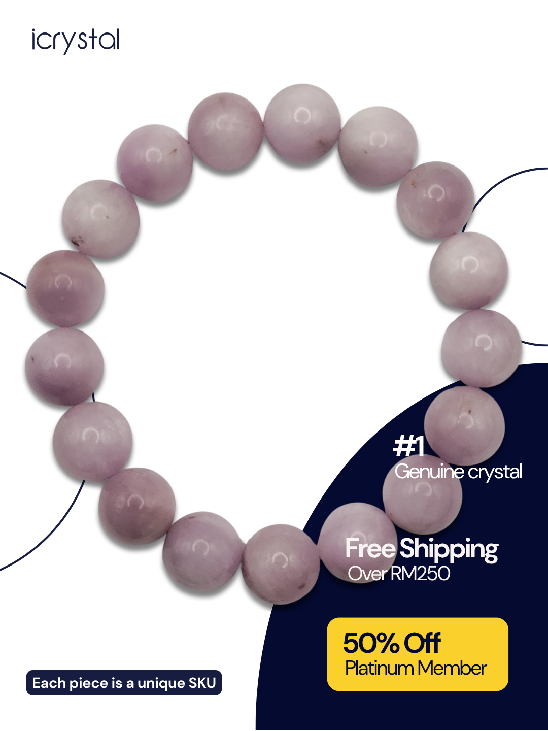 High Grade Kunzite Bracelet