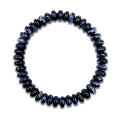High Grade Blue Pietersite Stacked Bead Bracelet