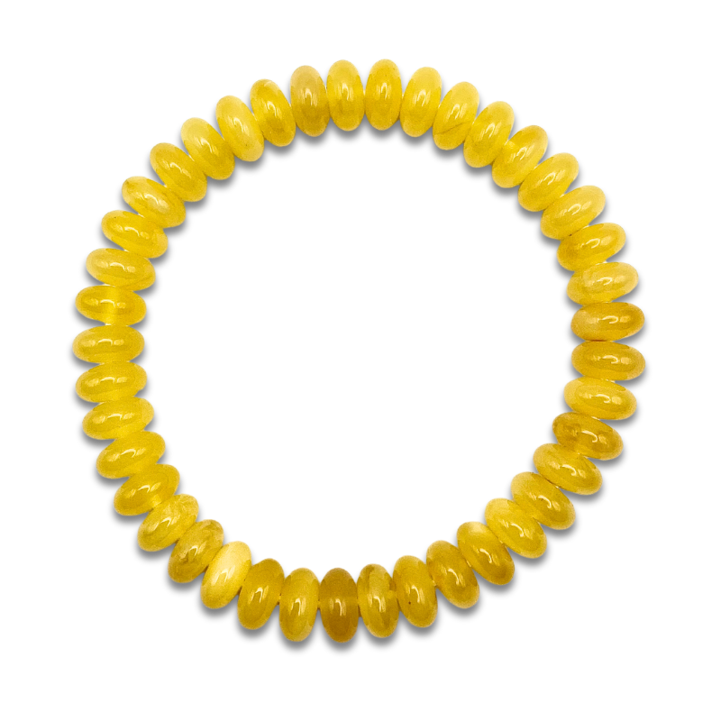 Beeswax Amber Stacked Bead Bracelet