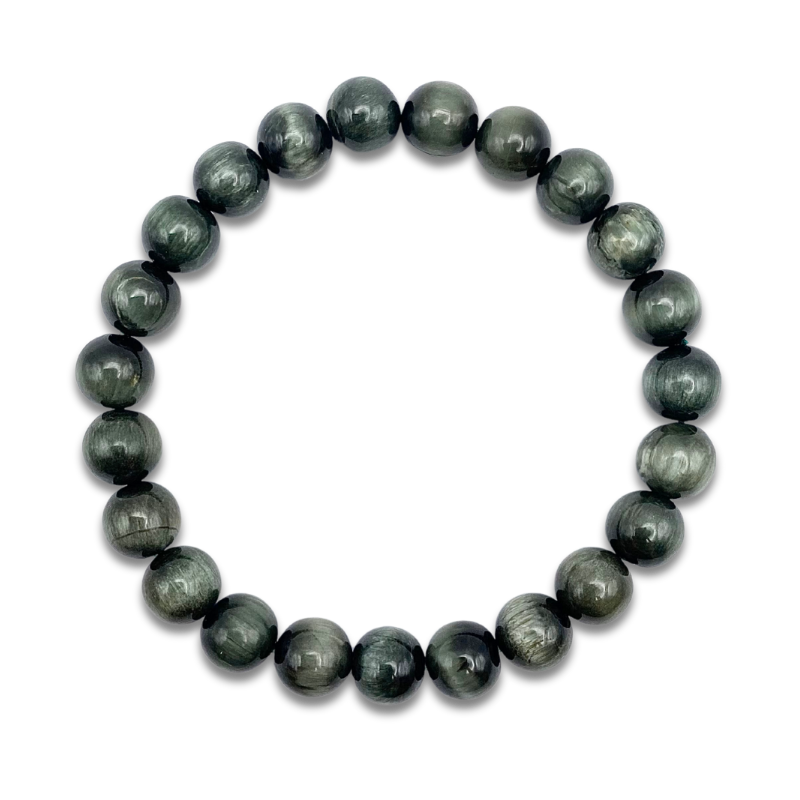 Cat's Eye Green Rabbit Hair Rutilated Bracelet