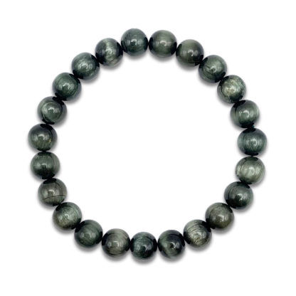 Cat's Eye Green Rabbit Hair Rutilated Bracelet