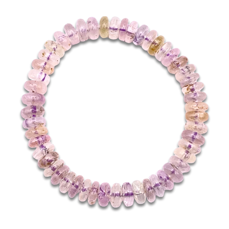 Kunzite Stacked Bead Bracelet