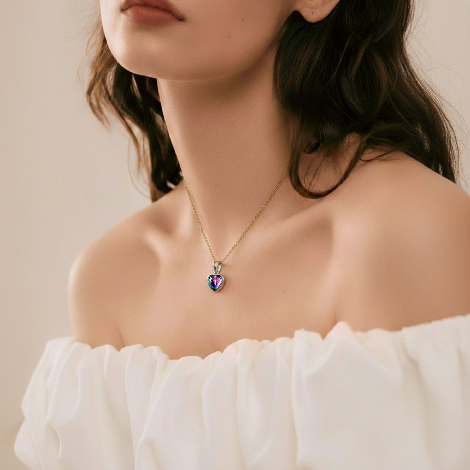 Meteorite with Olivine Meteorite Love Shape Pendant