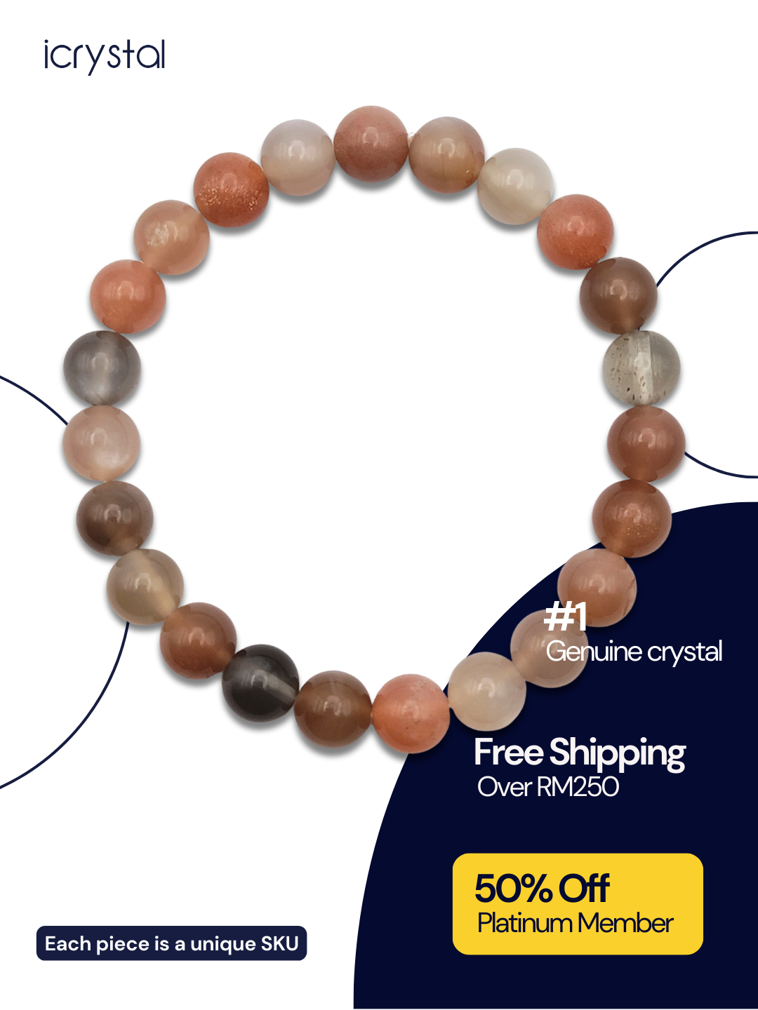 Mixed Sunstone Bracelet 
