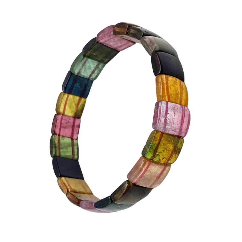 High Grade Colour Tourmaline Flat Bracelet