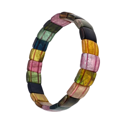 High Grade Colour Tourmaline Flat Bracelet