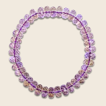 Superior Ametrine Stacked Bead Cutting Bracelet