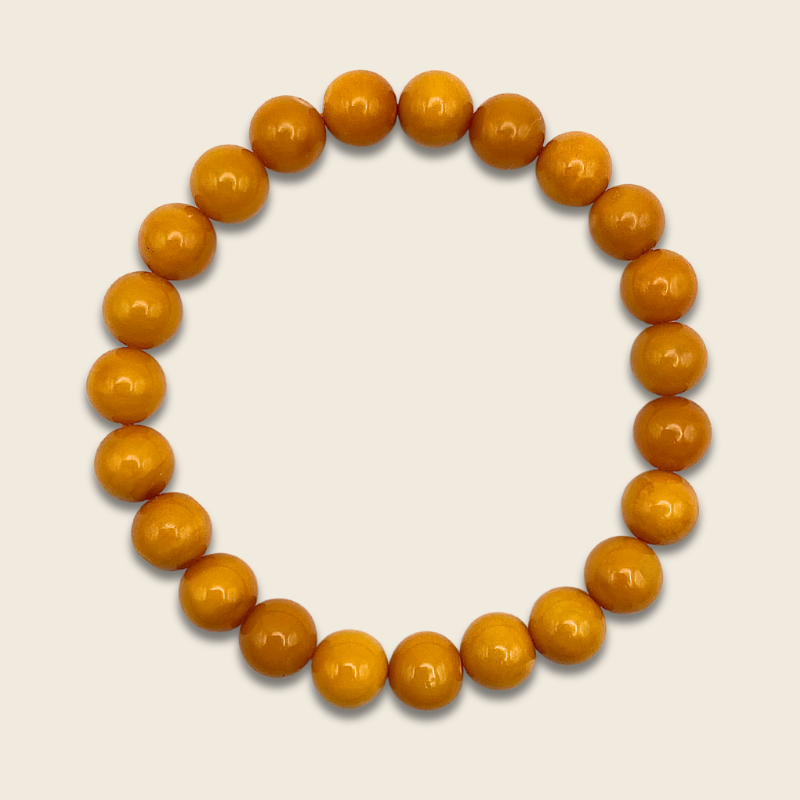 Aged Beeswax Amber Bracelet