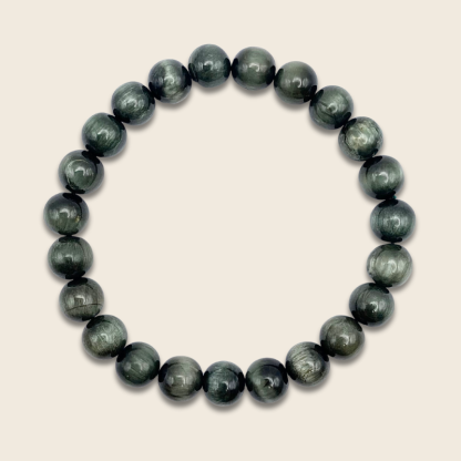 Cat's Eye Green Rabbit Hair Rutilated Bracelet