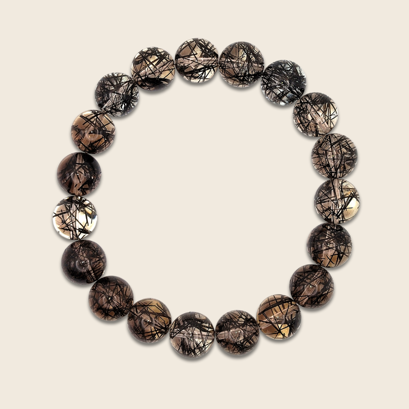 Superior Black Rutilated Bracelet