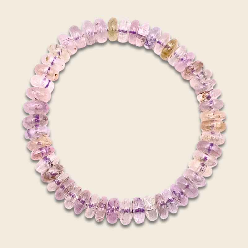 Kunzite Stacked Bead Bracelet
