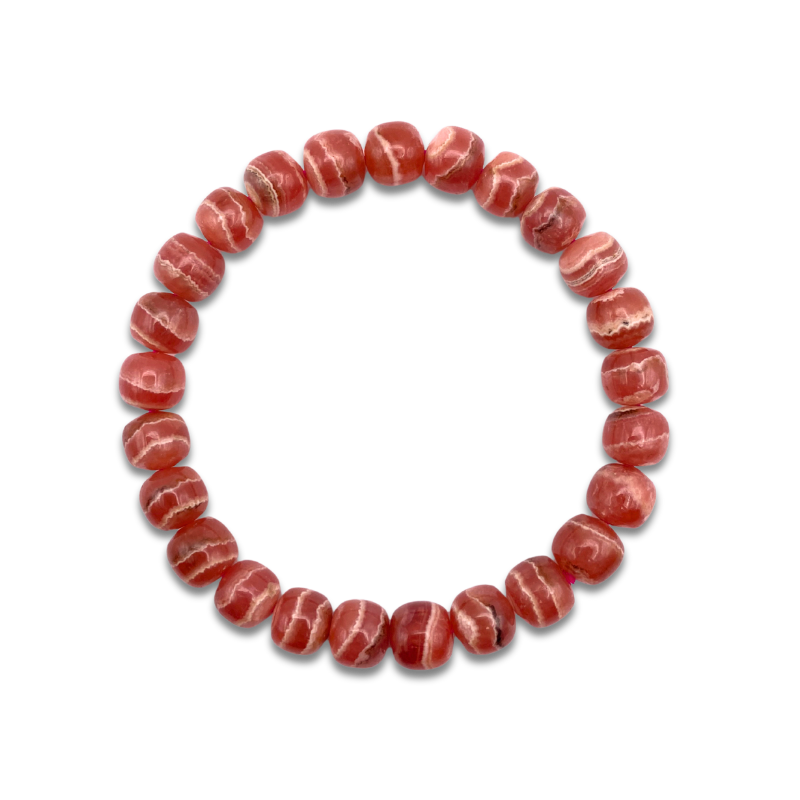 Rhodochrosite Drum Bracelet