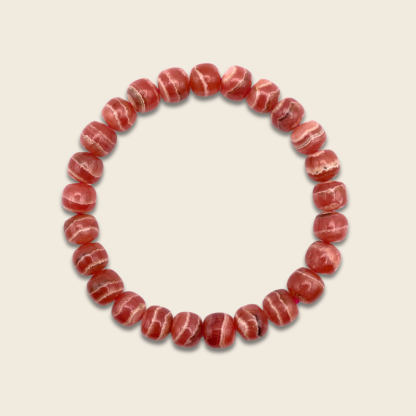 Rhodochrosite Drum Bracelet